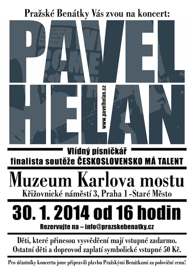 Pavel Helan zazpívá v Muzeu Karlova mostu dětem za vysvědčení | Muzeum Karlova mostu