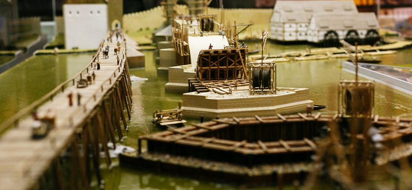 Model stavby Karlova mostu | Muzeum Karlova mostu